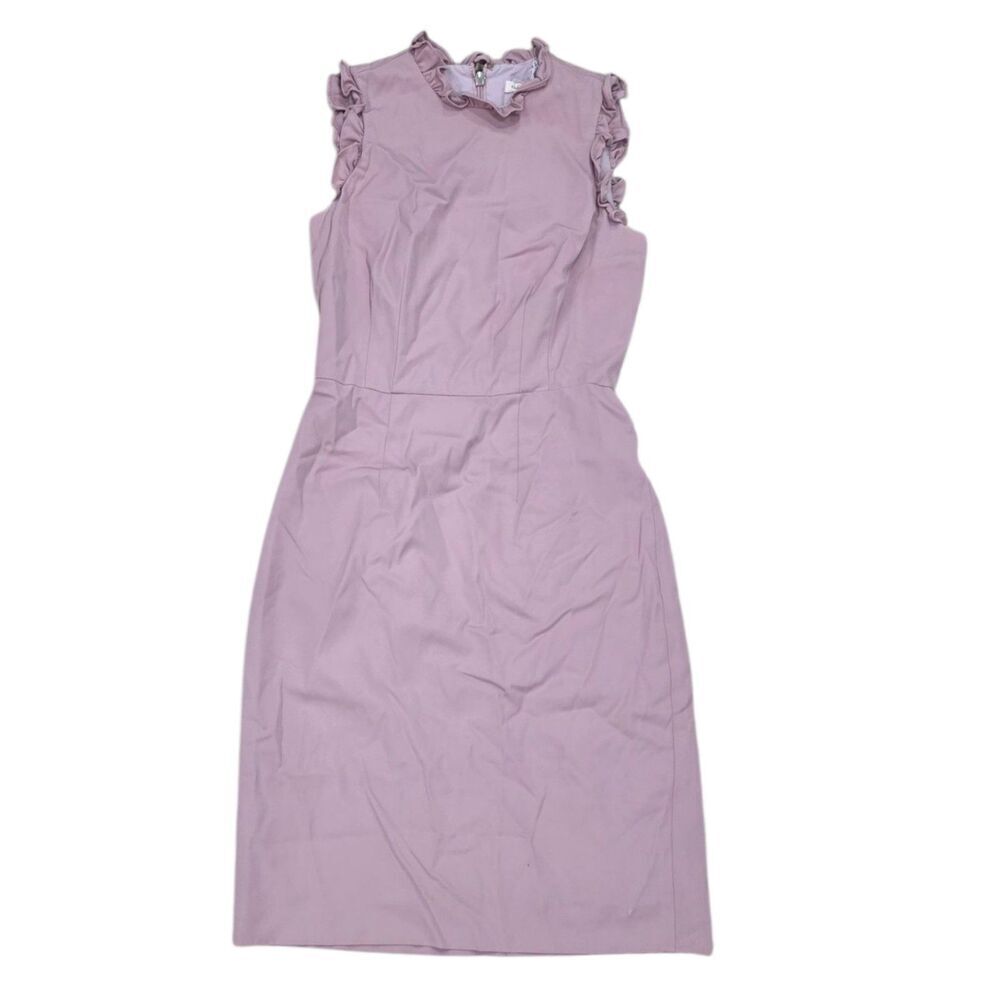 Rebecca Taylor Pink Spring Ruffle Sheath Dress 0 - Picture 2 of 5